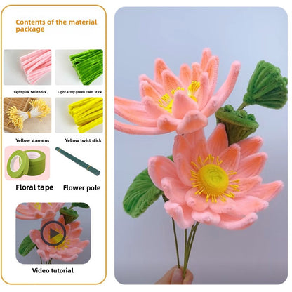 DIY Plush Flower Bouquet Craft