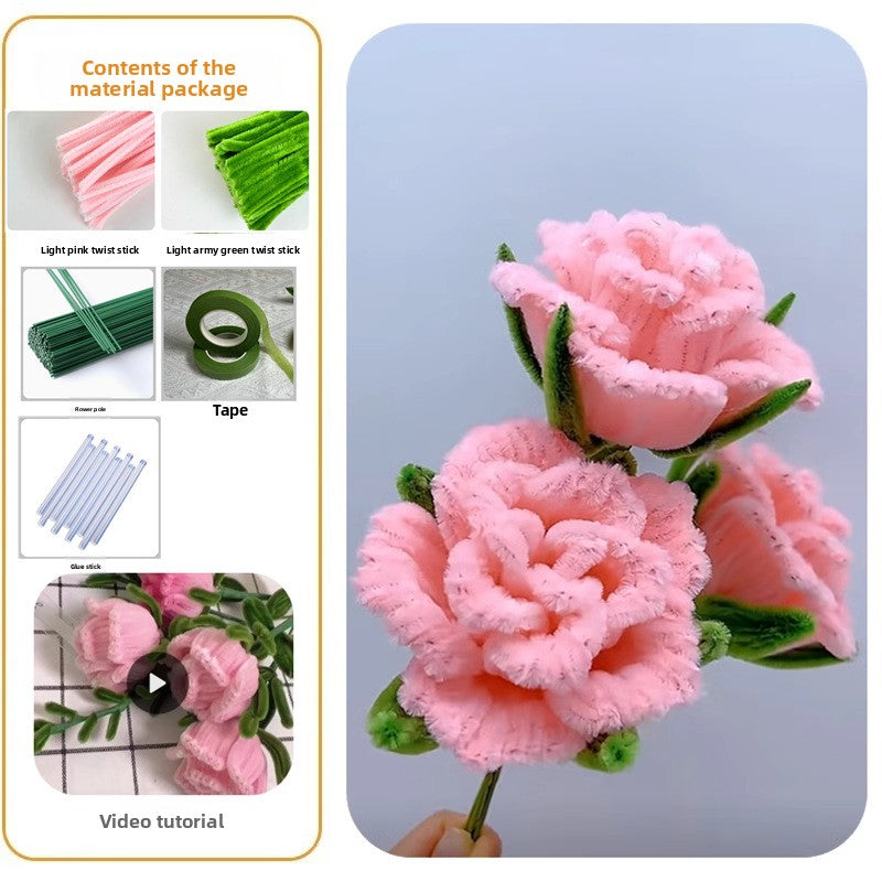 DIY Plush Flower Bouquet Craft
