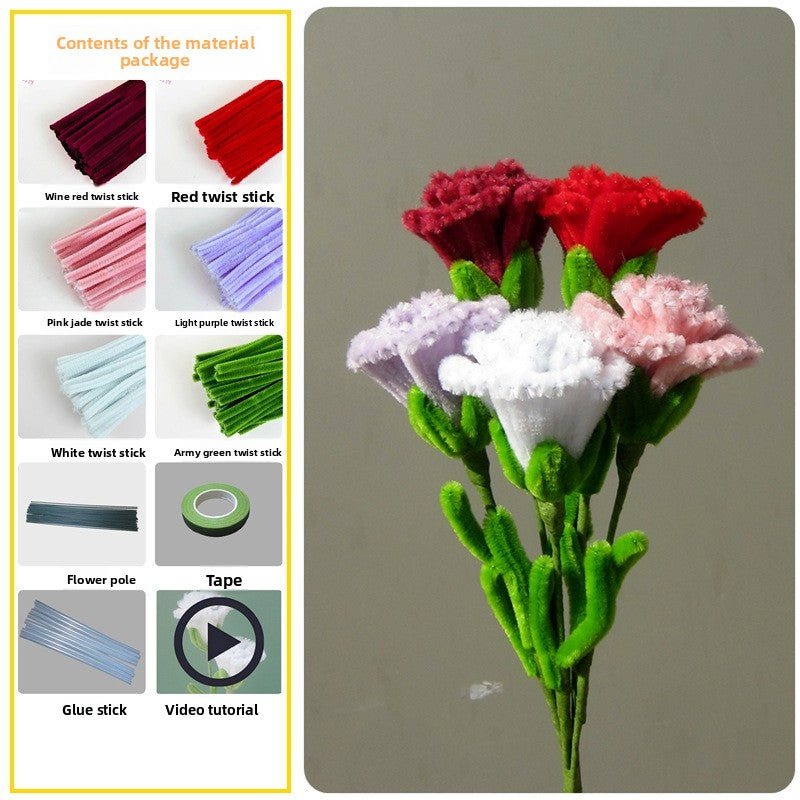 DIY Plush Flower Bouquet Craft