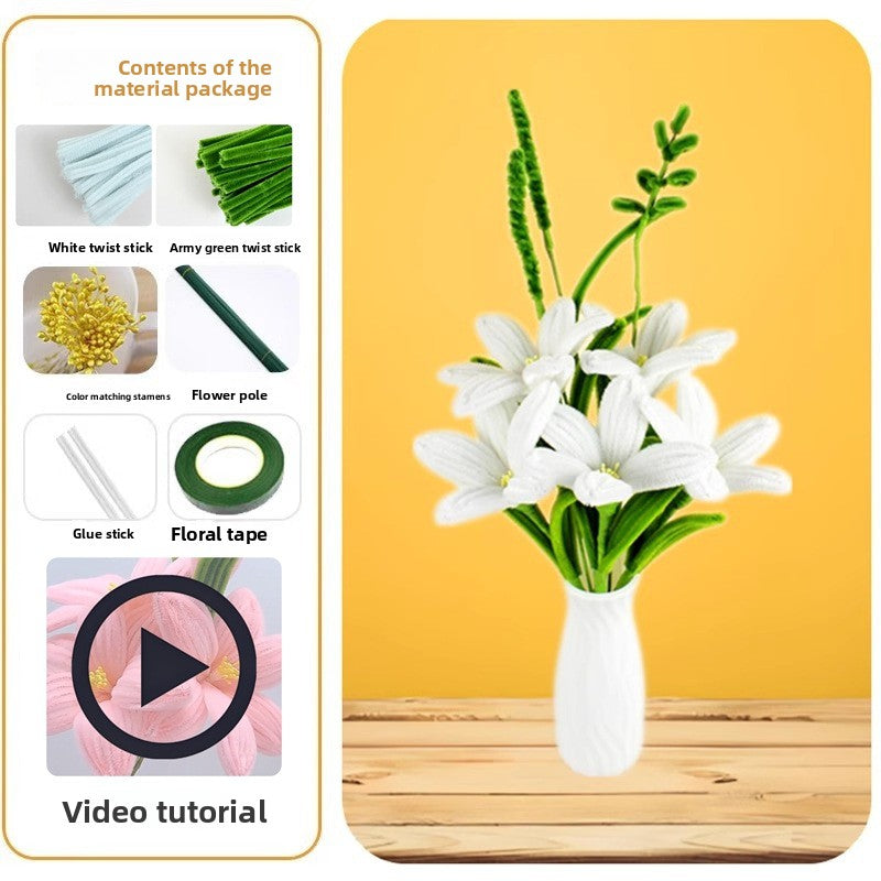 DIY Plush Flower Bouquet Craft