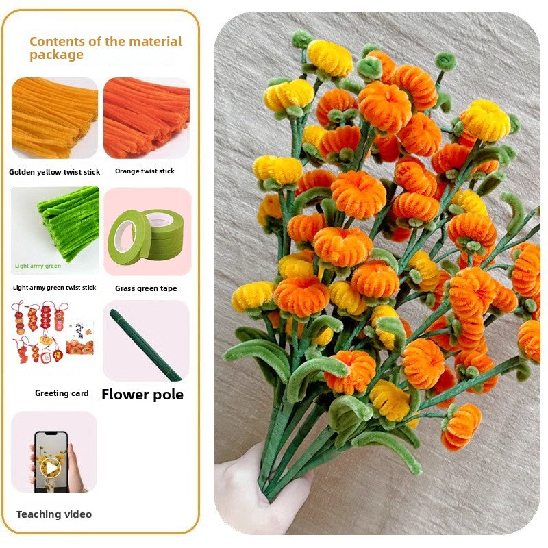 DIY Plush Flower Bouquet Craft
