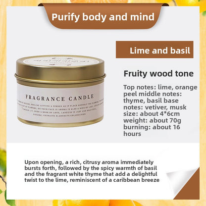 DIY scented soy wax candle in tin
