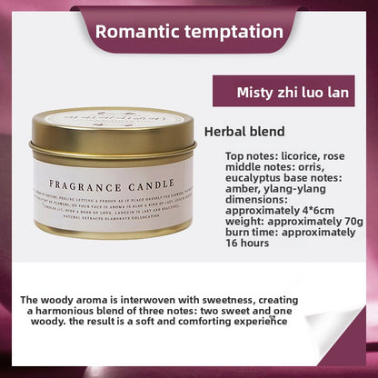 DIY scented soy wax candle in tin