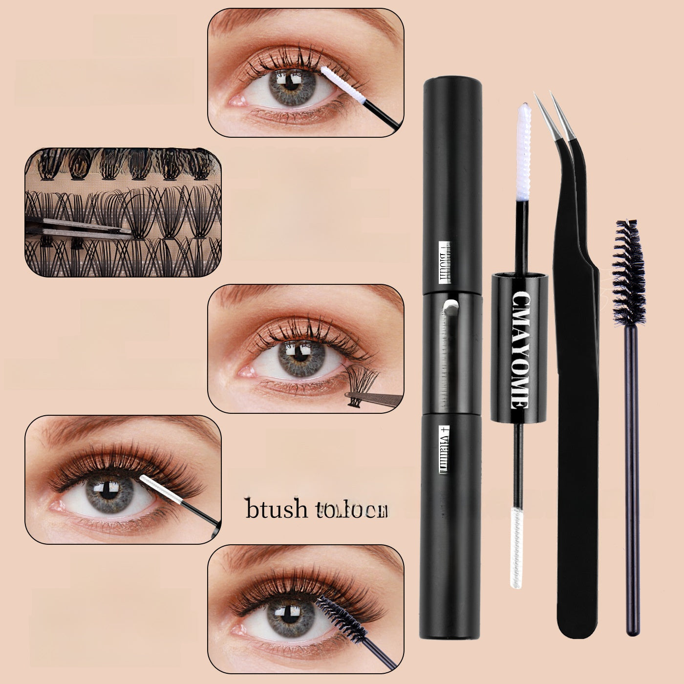 DIY Segmented False Eyelashes Clusters