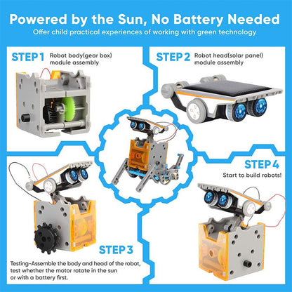 DIY Solar Powered Toy Robot with Battery Backup