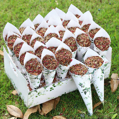 DIY Wedding Paper Flower Tube with Hemp Rope