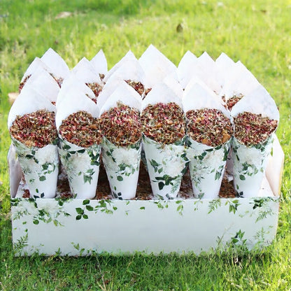 DIY Wedding Paper Flower Tube with Hemp Rope