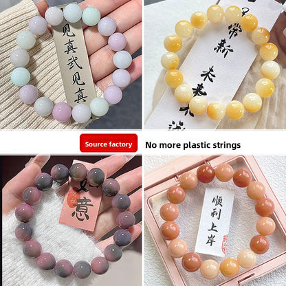 dizzy Rouge round beads Bodhi root bracelets