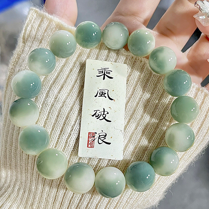dizzy Rouge round beads Bodhi root bracelets