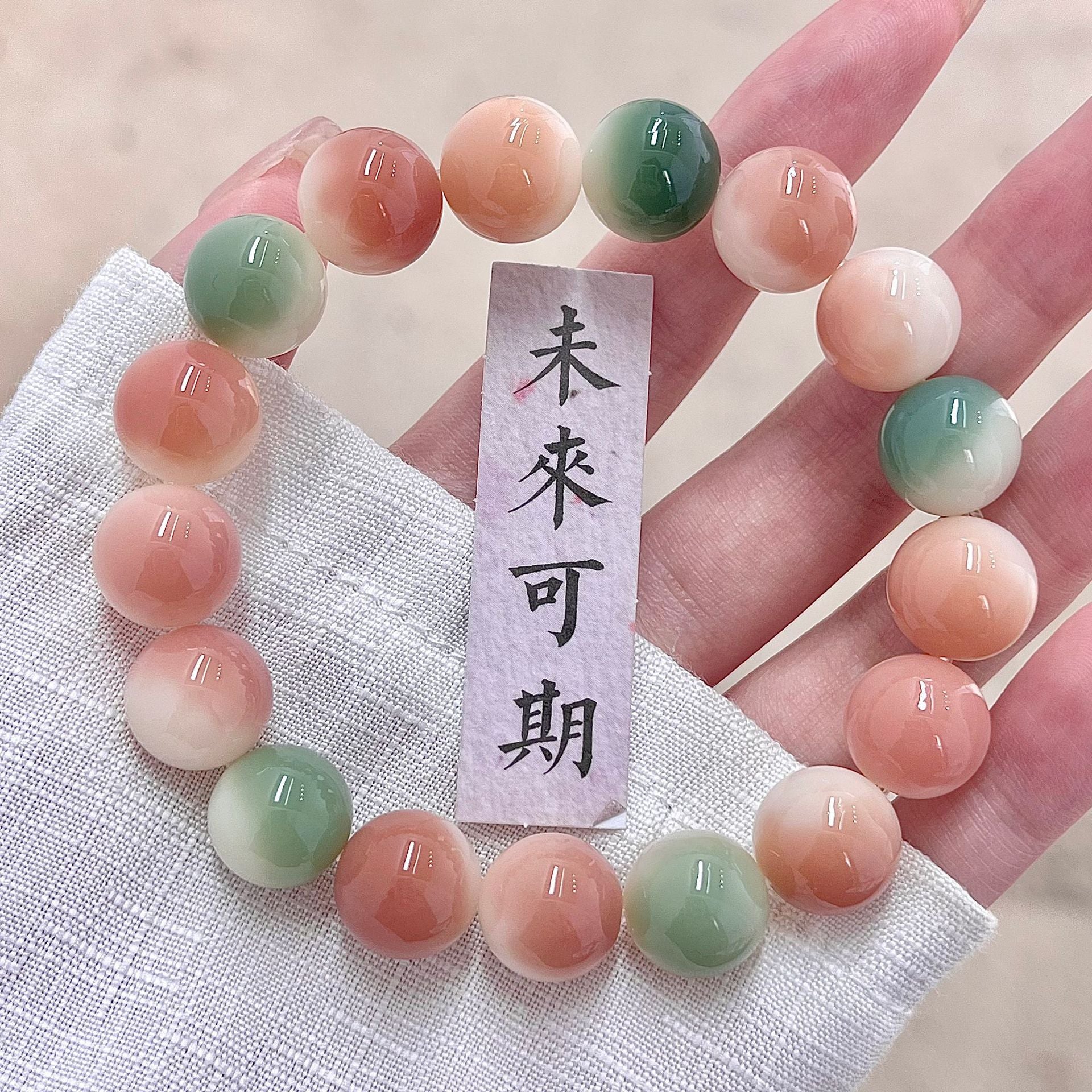 dizzy Rouge round beads Bodhi root bracelets