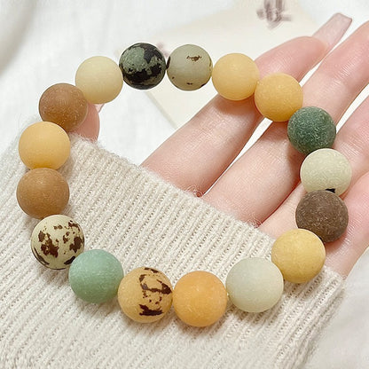 dizzy Rouge round beads Bodhi root bracelets
