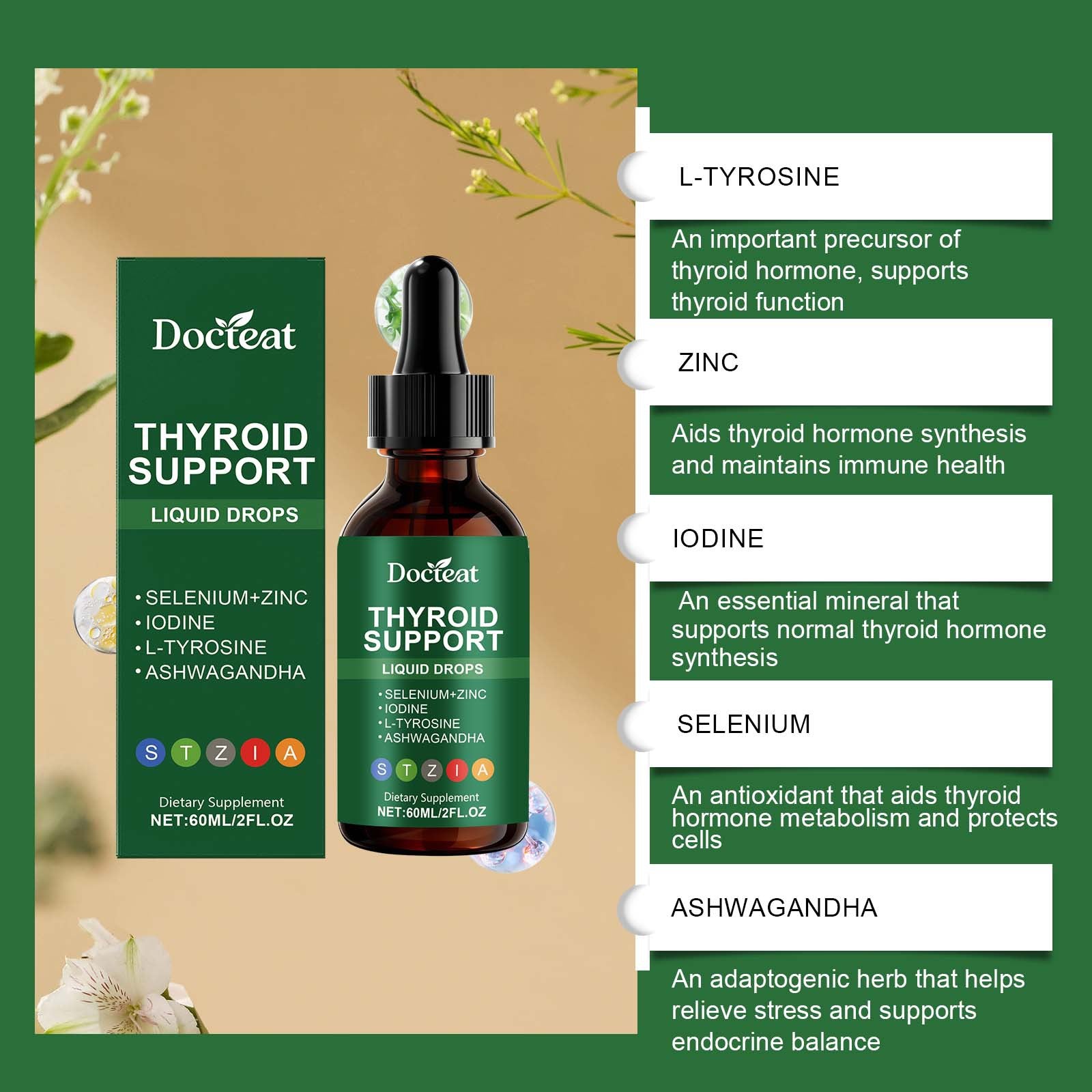 Docteat Body Care Drops Daily Gentle Care Body Protection Women's Vitality Care Drops
