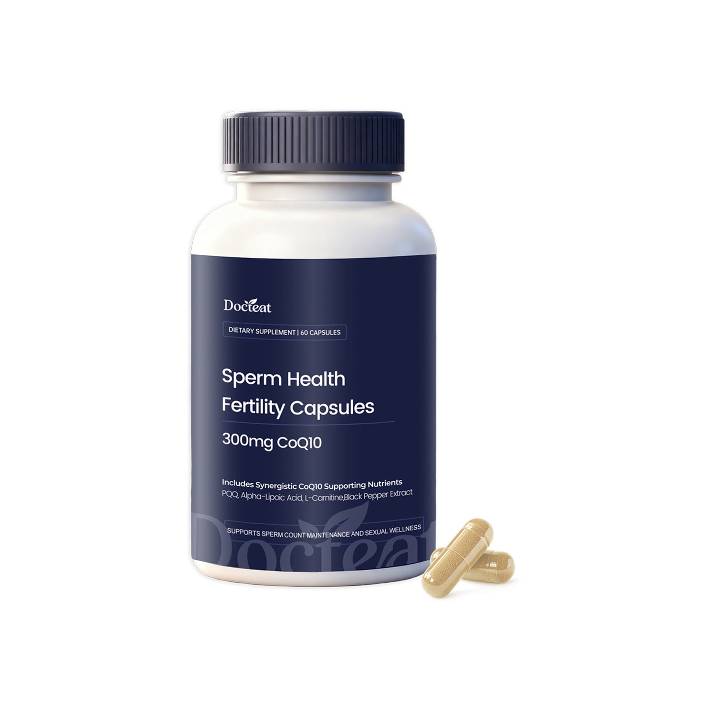 Docteat Coenzyme Q10 Men's Complex Dietary Supplement Capsules