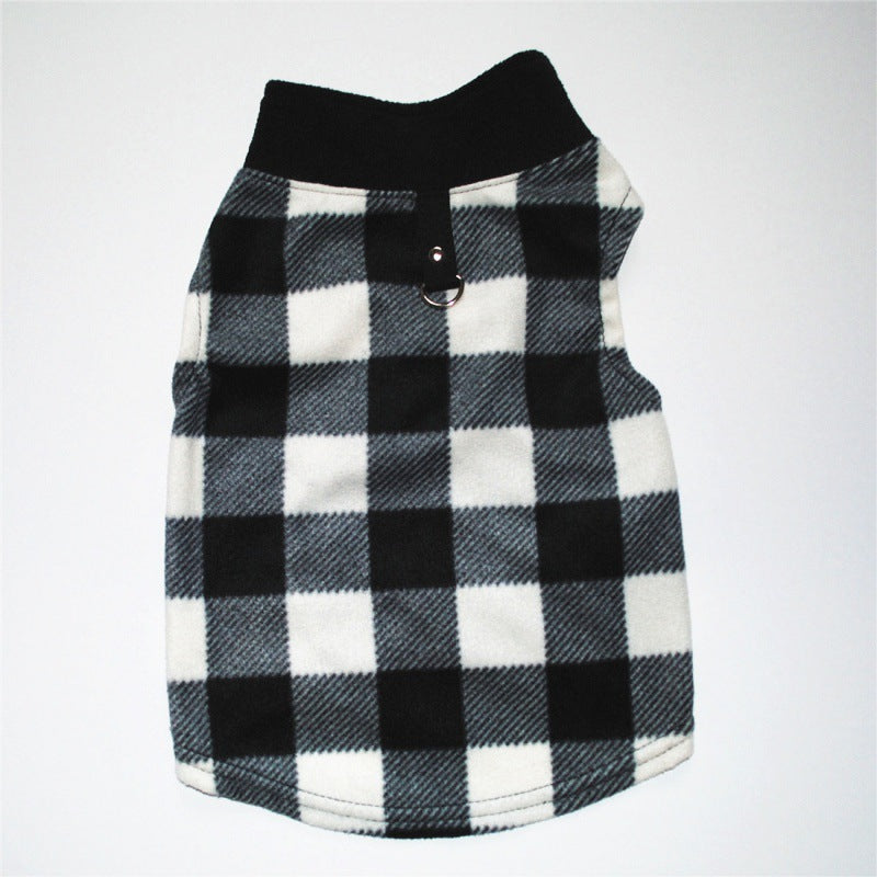 Dog autumn and winter fleece leash Pet clothing