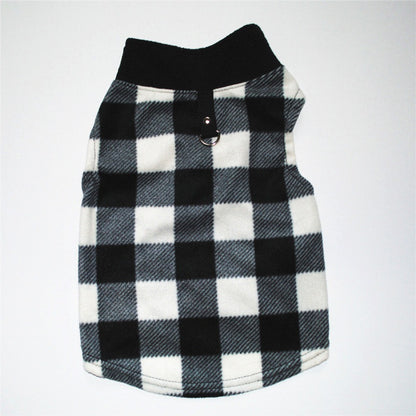 Dog autumn and winter fleece leash Pet clothing