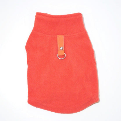 Dog autumn and winter fleece leash Pet clothing