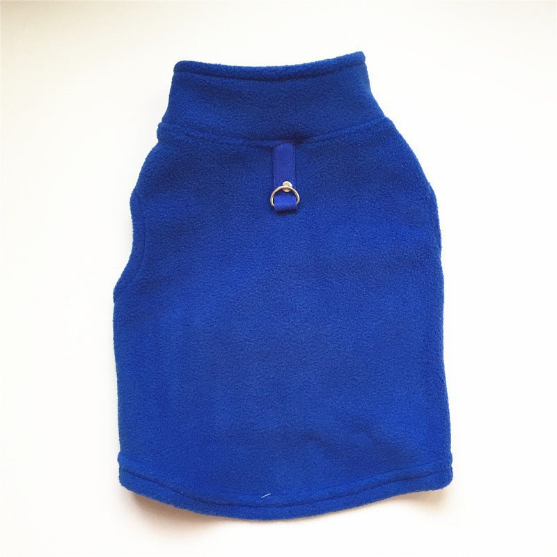 Dog autumn and winter fleece leash Pet clothing
