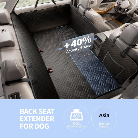 Dog Backseat Cover with Hard Bottom Support