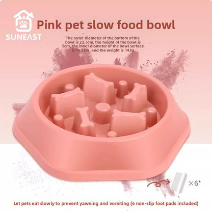 Dog Bowl and Feeder Anti-Tipping Anti-Choking Slow Feeder for Golden Retrievers Large Dogs Pet Slow Feeding Bowl Dog Food Bowl Pet Slow Feeder Dog Accessories