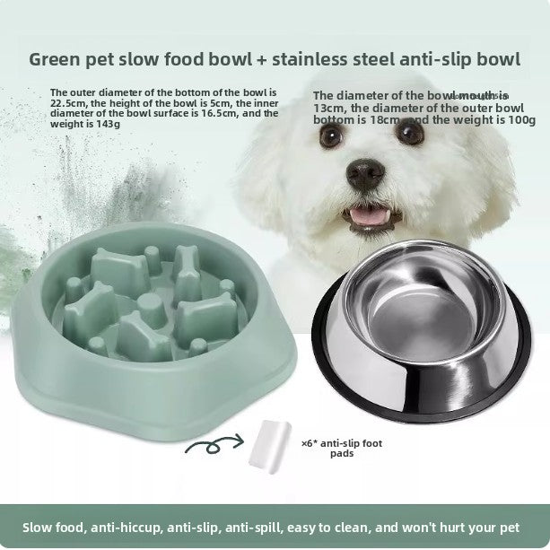 Dog Bowl and Feeder Anti-Tipping Anti-Choking Slow Feeder for Golden Retrievers Large Dogs Pet Slow Feeding Bowl Dog Food Bowl Pet Slow Feeder Dog Accessories