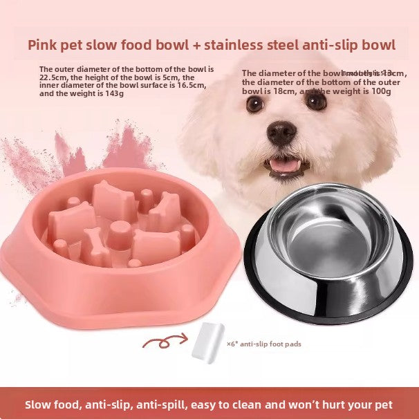 Dog Bowl and Feeder Anti-Tipping Anti-Choking Slow Feeder for Golden Retrievers Large Dogs Pet Slow Feeding Bowl Dog Food Bowl Pet Slow Feeder Dog Accessories