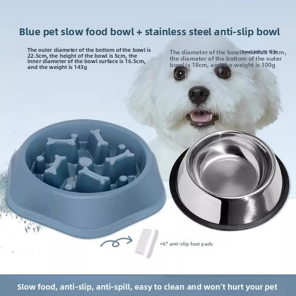 Dog Bowl and Feeder Anti-Tipping Anti-Choking Slow Feeder for Golden Retrievers Large Dogs Pet Slow Feeding Bowl Dog Food Bowl Pet Slow Feeder Dog Accessories