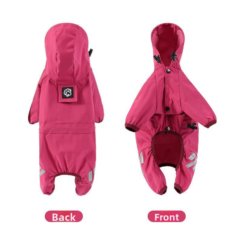 Dog four-legged raincoat