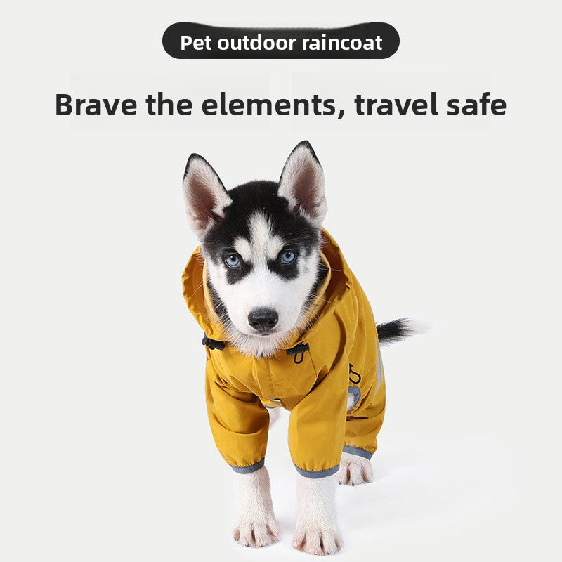 Dog four-legged raincoat