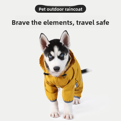 Dog four-legged raincoat