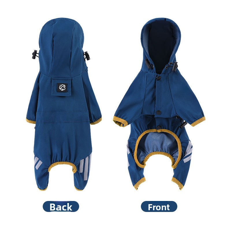 Dog four-legged raincoat