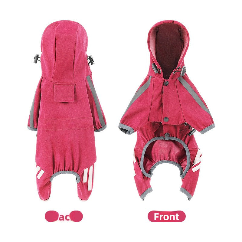 Dog four-legged raincoat