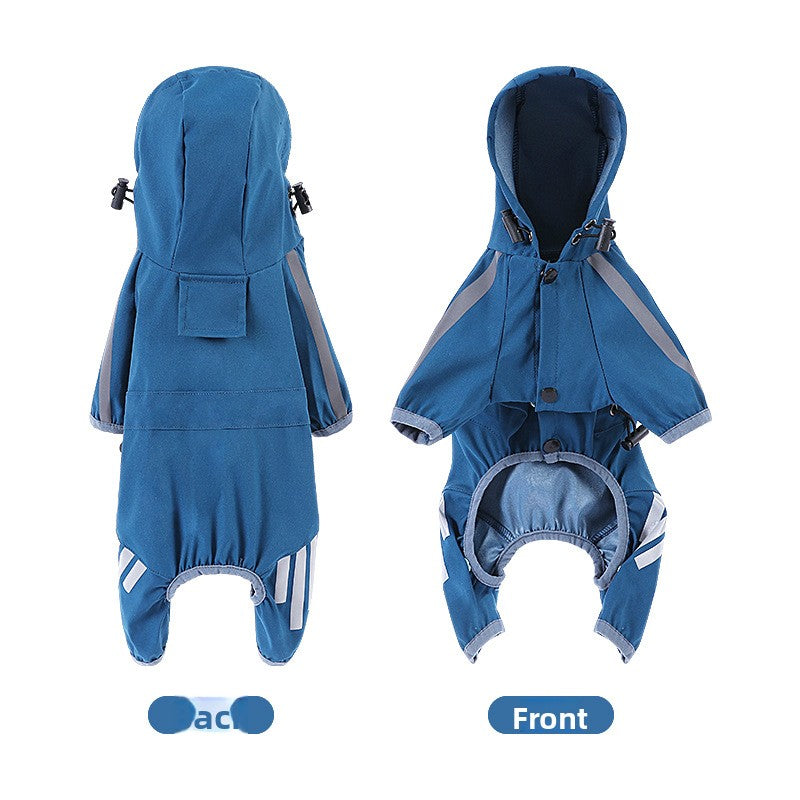 Dog four-legged raincoat