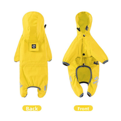 Dog four-legged raincoat
