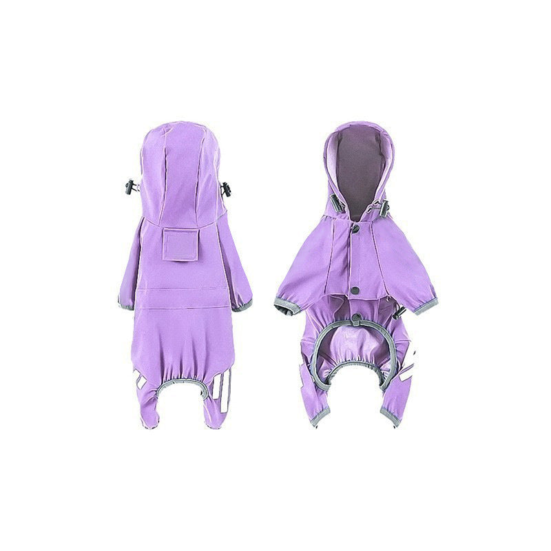 Dog four-legged raincoat