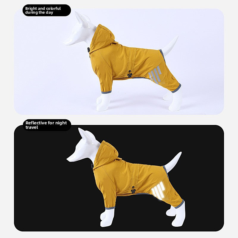 Dog four-legged raincoat