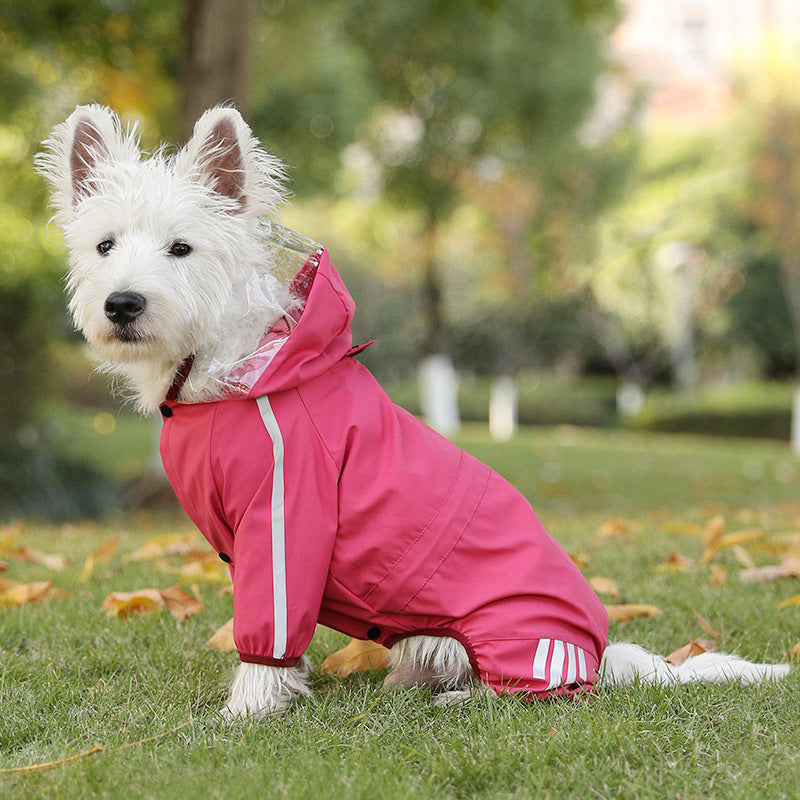 Dog four-legged raincoat
