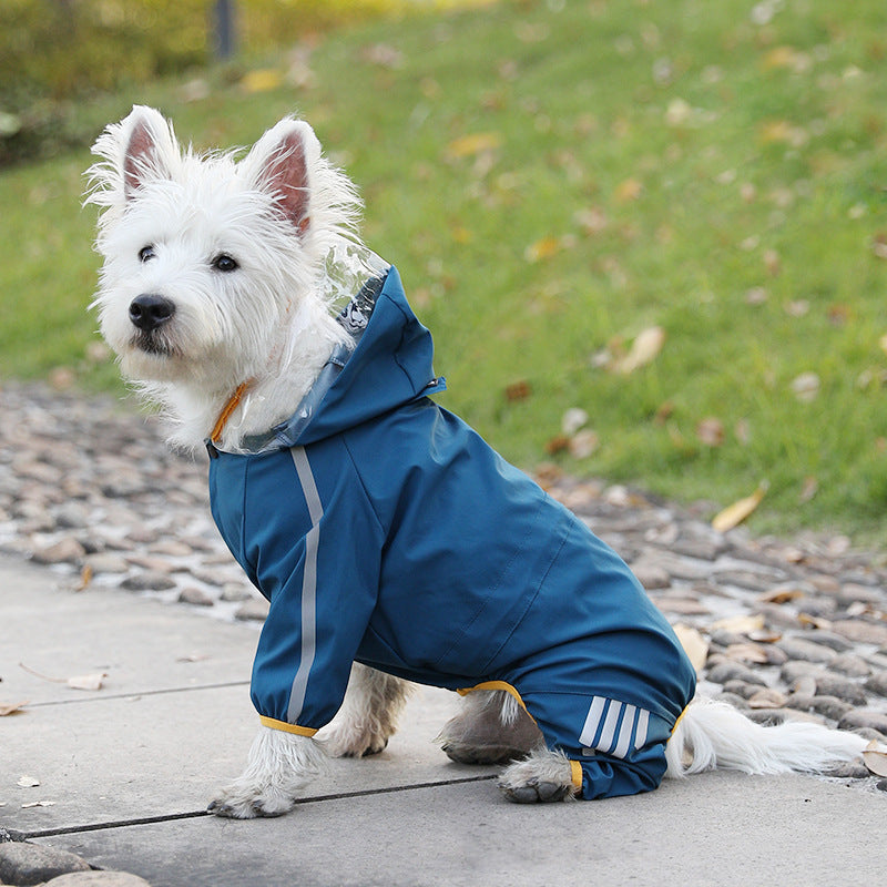 Dog four-legged raincoat