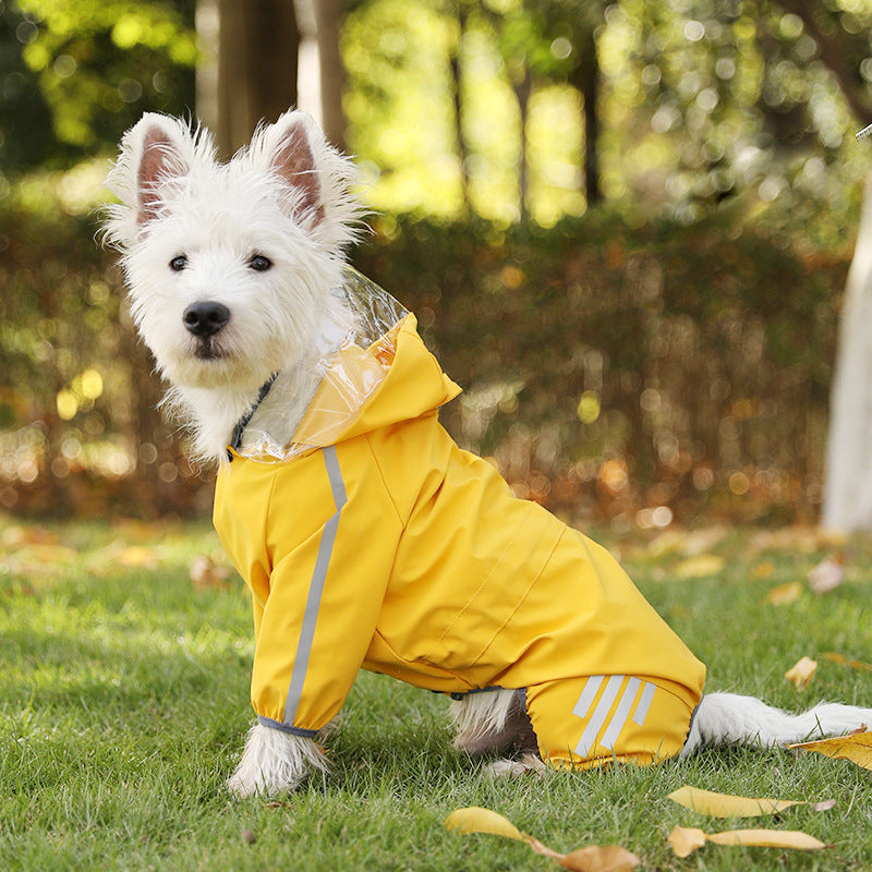 Dog four-legged raincoat