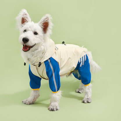 Dog four-legged raincoat