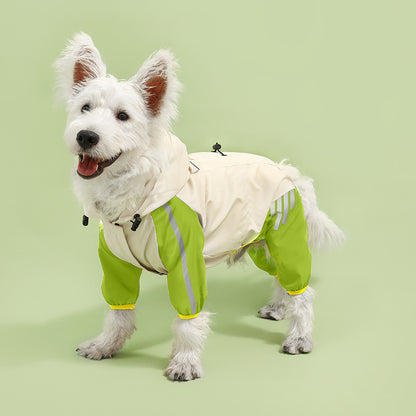 Dog four-legged raincoat