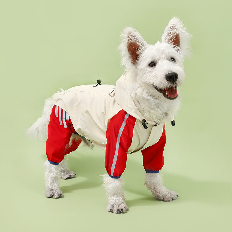 Dog four-legged raincoat
