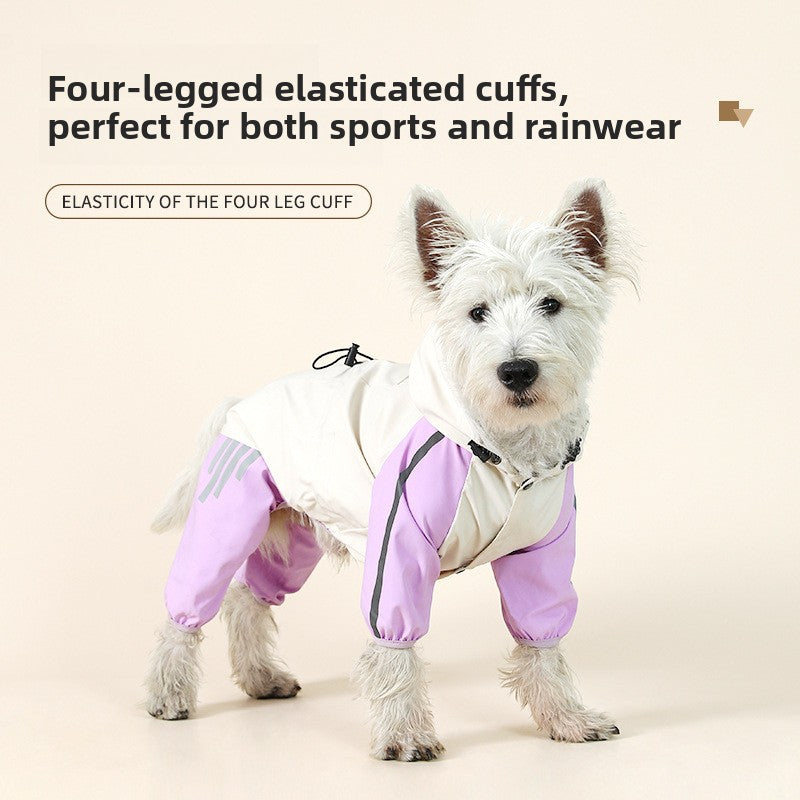 Dog four-legged raincoat