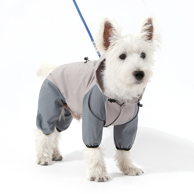 Dog four-legged raincoat