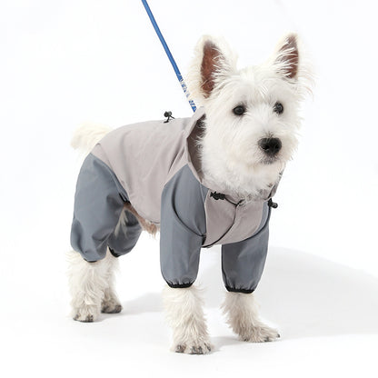 Dog four-legged raincoat