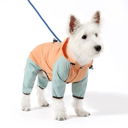 Dog four-legged raincoat