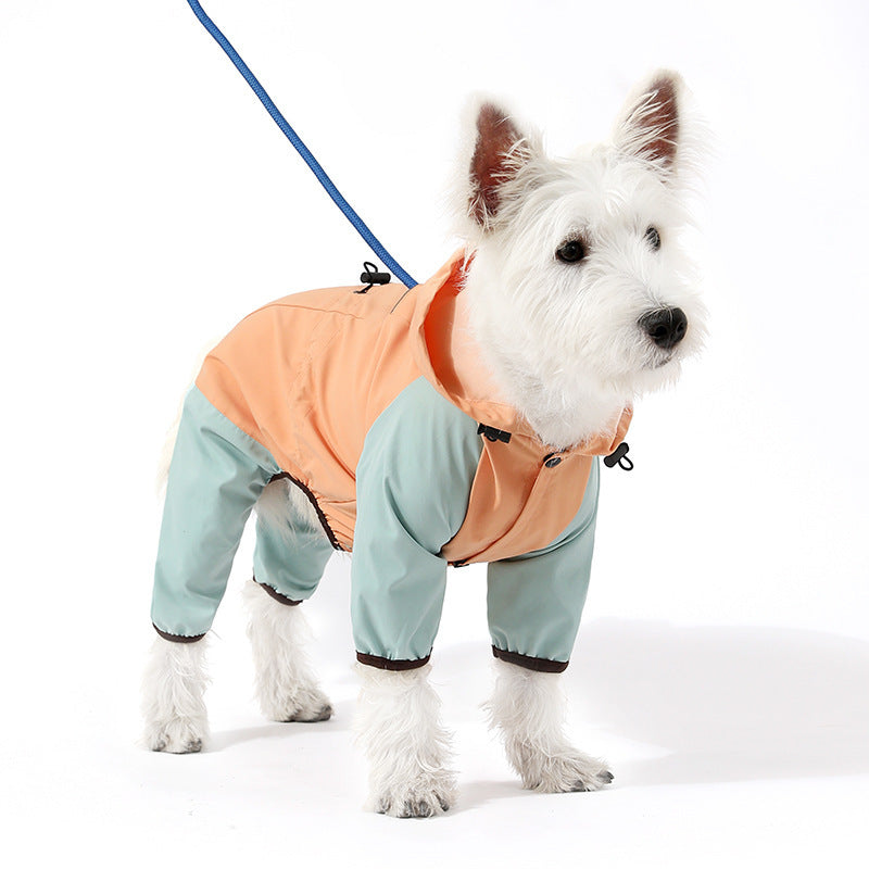 Dog four-legged raincoat