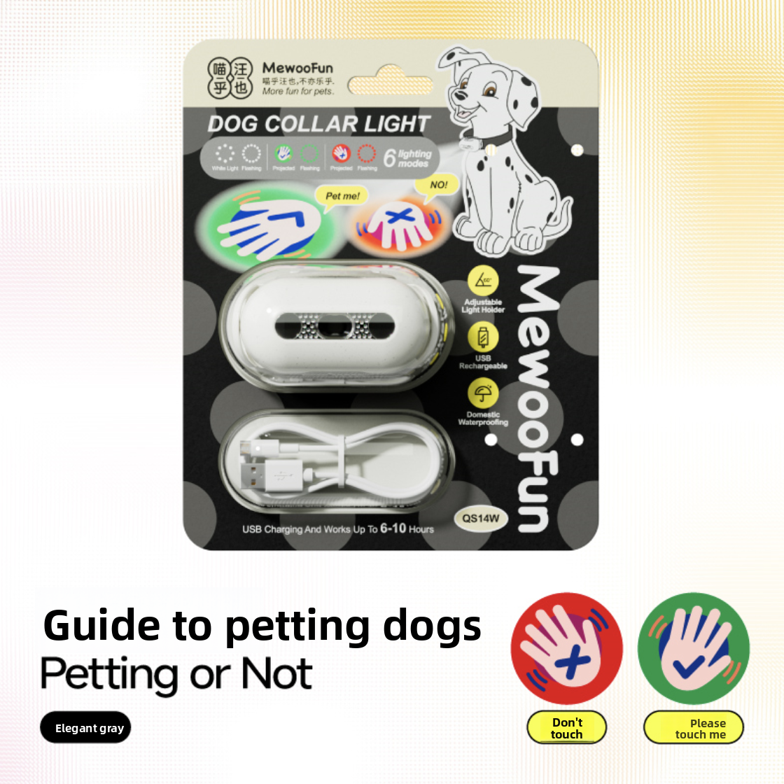 Dog glowing collar