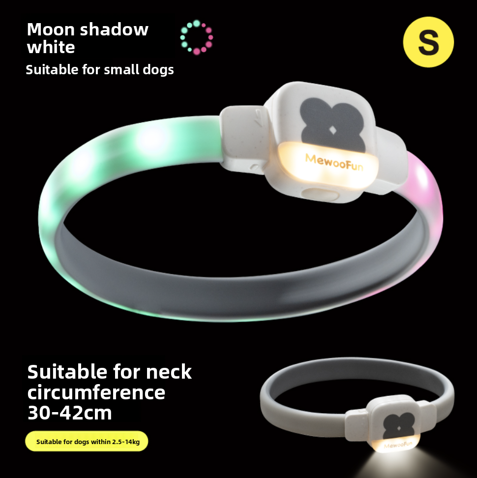 Dog glowing collar