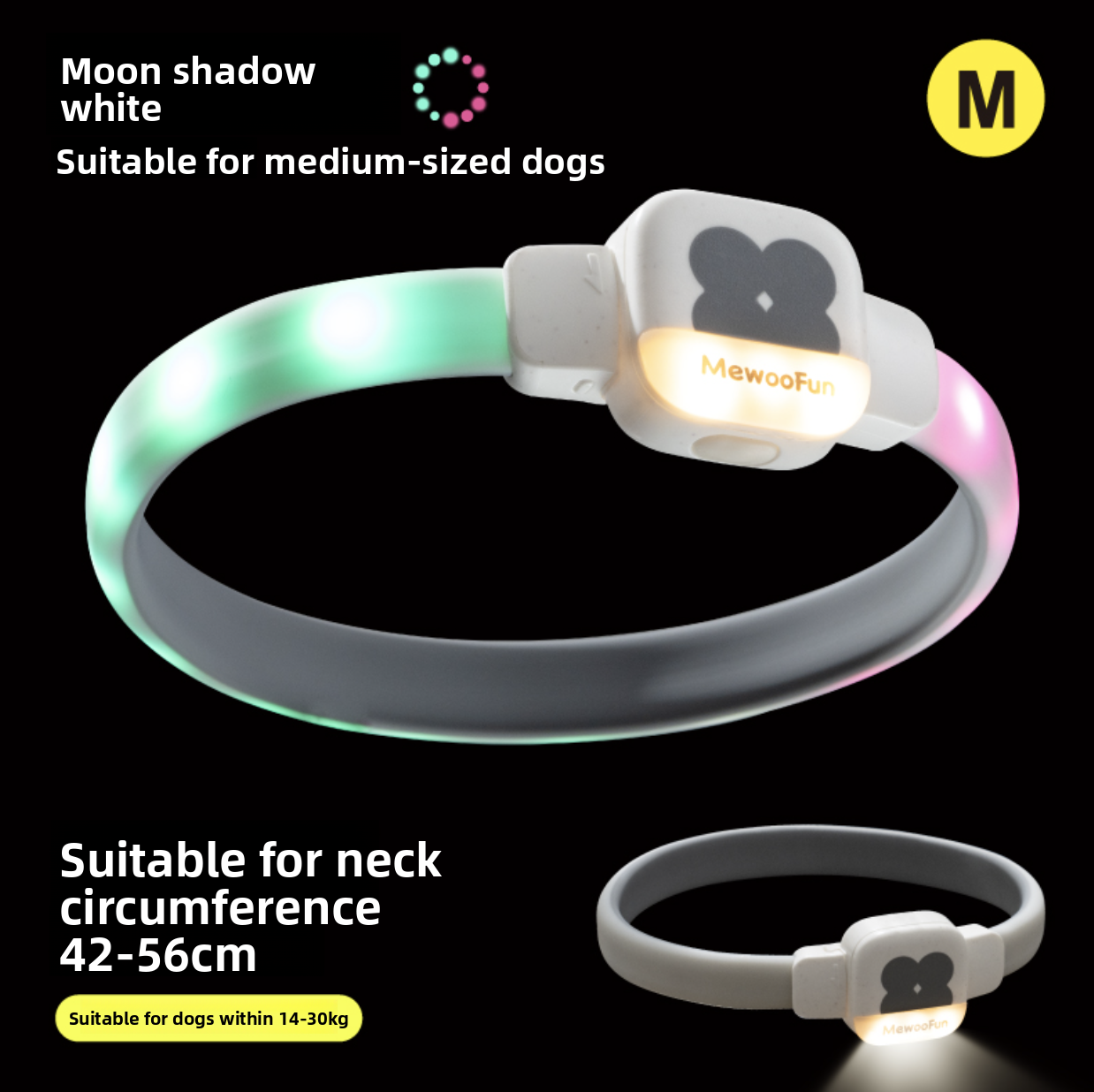 Dog glowing collar