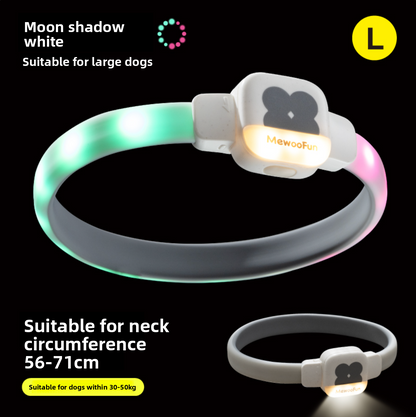 Dog glowing collar